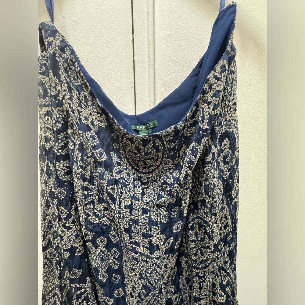 90s Ralph Lauren Silk assymetrical hem maxi skirt paisley equestrian bohemian - Picture 6 of 6